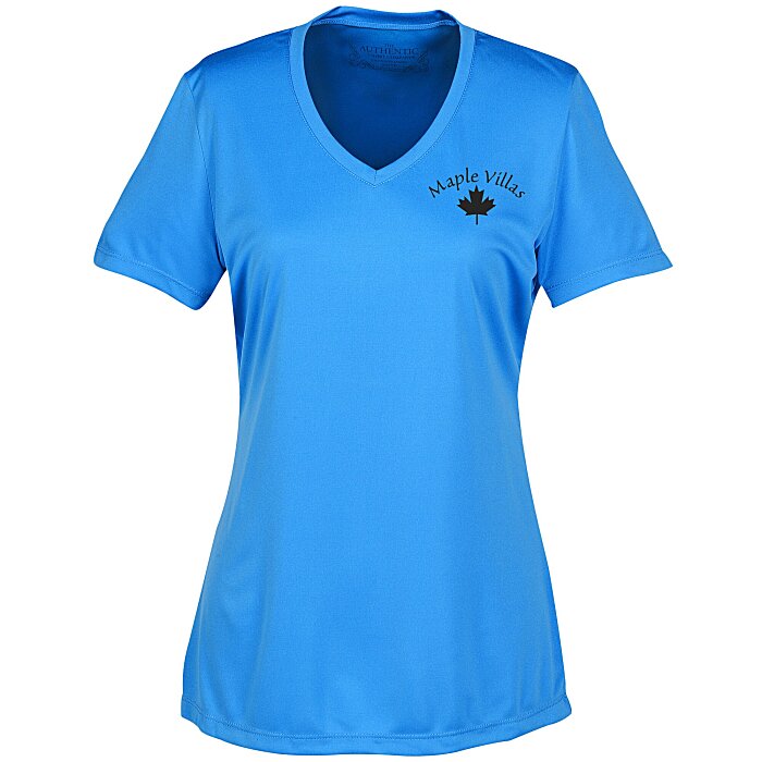 Custom Pro Team Moisture Wicking V-Neck Tee - Ladies' - Screen