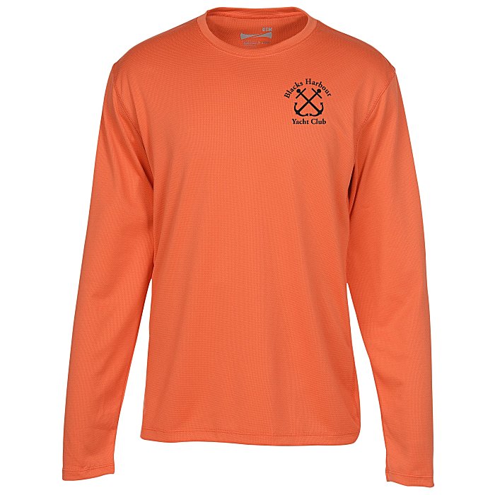 Custom Popcorn Knit Performance Long Sleeve Tee - Men's - Screen