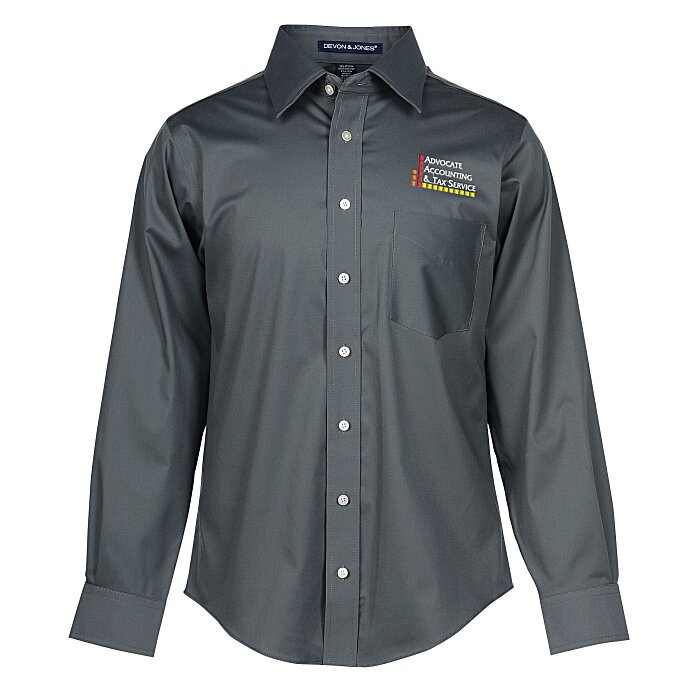 Custom Crown Collection Solid Stretch Twill Shirt - Men's