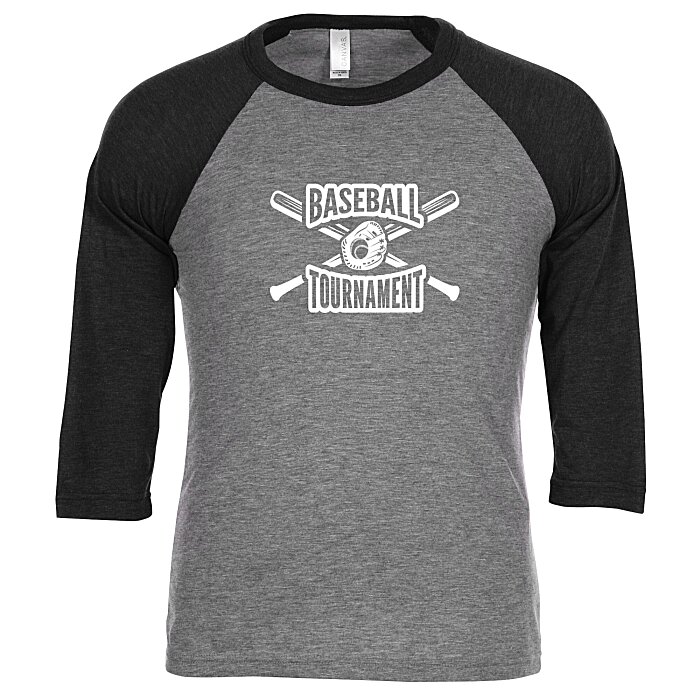 Custom Bella+Canvas 3/4 Sleeve Tri-Blend Baseball Tee