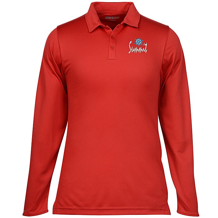 Custom Summit Performance Long Sleeve Polo - Men's