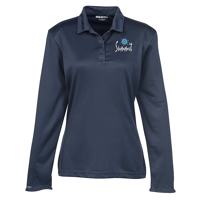 Custom Summit Performance Long Sleeve Polo - Ladies'