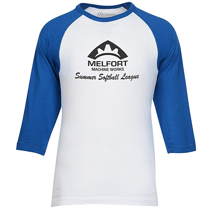 Custom Euro Spun Cotton Baseball Tee - Men's - Screen