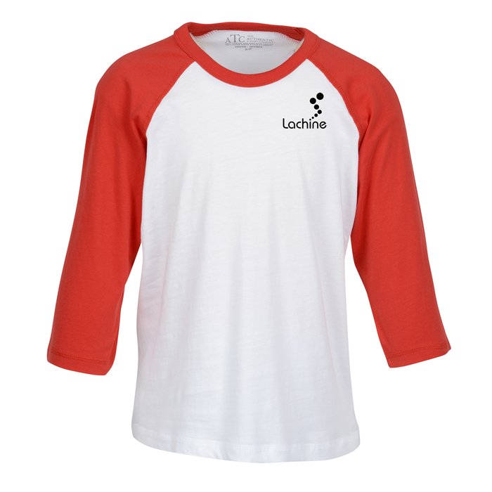 Custom Euro Spun Cotton Baseball Tee - Youth - Screen