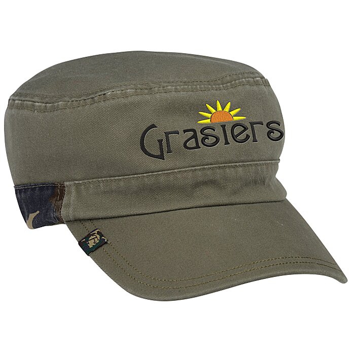 Custom Camo Panel Military Cap