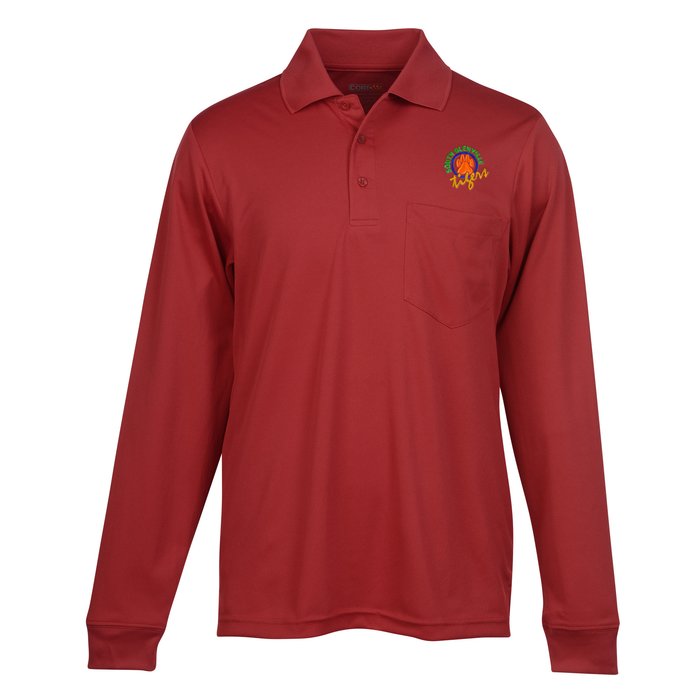 Custom Origin LS Performance Pique Pocket Polo - Men's