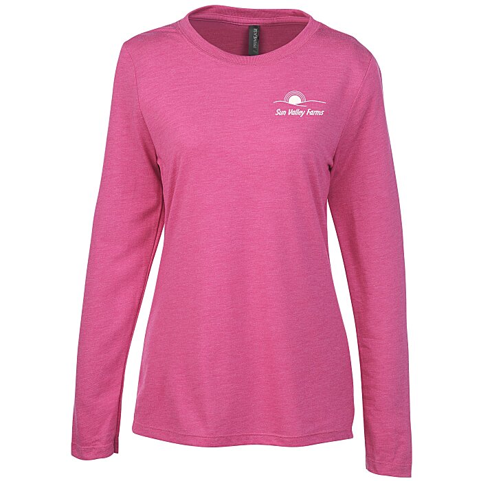 Custom Primease Tri-Blend Long Sleeve Tee - Ladies' - Screen