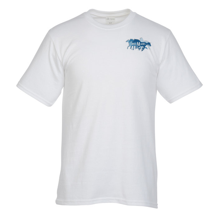 Custom Everyday Cotton T-Shirt - Men's - White - Embroidered