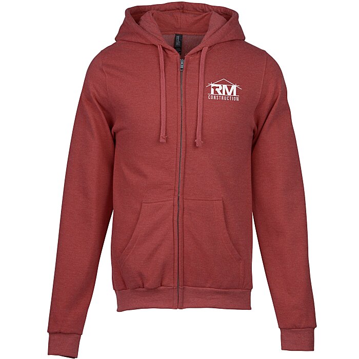 Custom M&O Knits Cotton Blend Full-Zip Sweatshirt - Screen