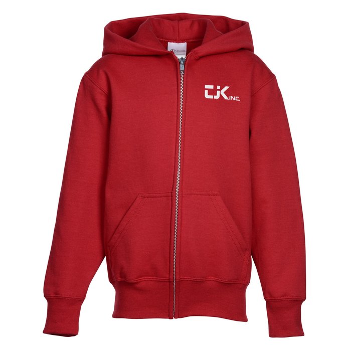 Custom Everyday Full-Zip Hooded Sweatshirt - Youth - Screen