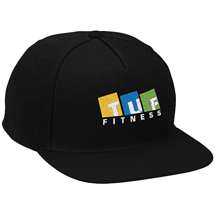 Custom Yupoong Five Panel Wool Blend Snapback Cap