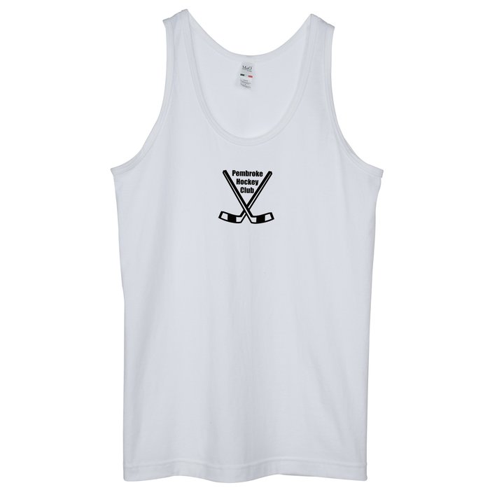 Custom M&O Fine Jersey Tank - White - Screen