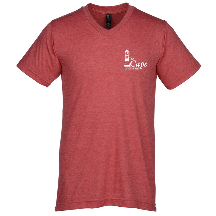 Custom M&O Fine Blend V-Neck T-Shirt - Men's - Screen