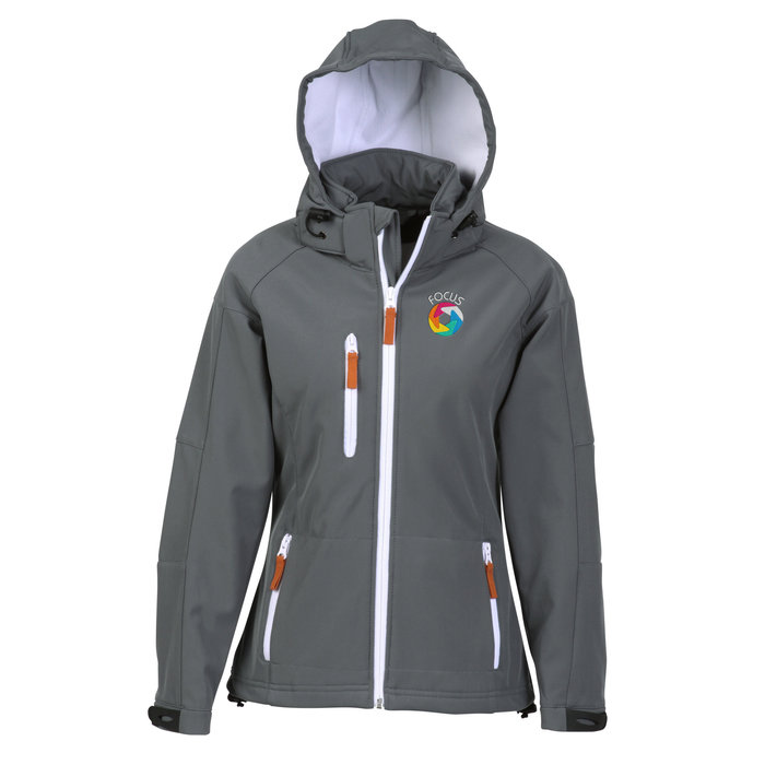Custom Tulsa Hooded Bonded Soft Shell Jacket - Ladies'