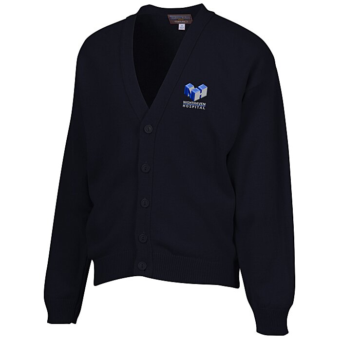 Custom Acrylic V-Neck Cardigan - Men's