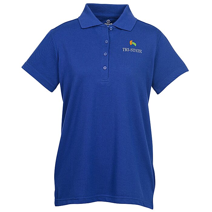 Custom Smooth Touch Blended Pique Polo - Ladies'