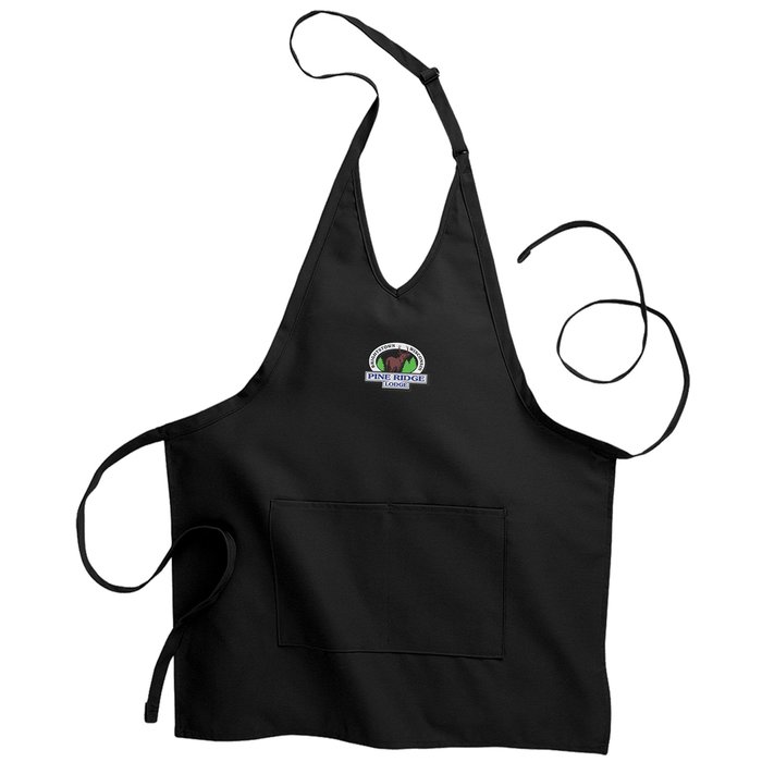 Custom V-Neck Bib Apron with Two Pockets