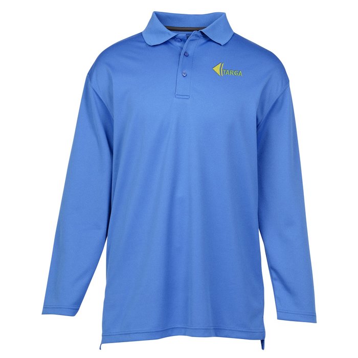 Custom Dry-Mesh Hi-Performance Long Sleeve Polo - Men's