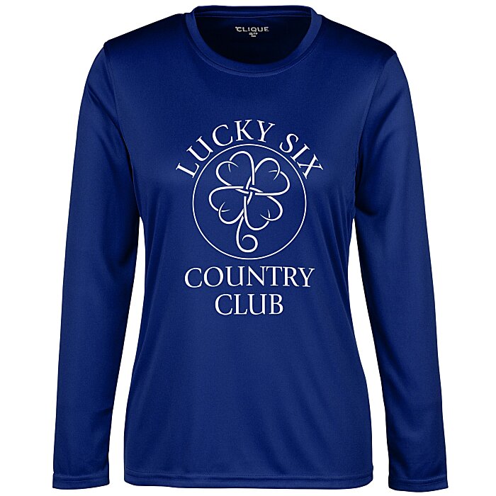 Custom Spin Dye Jersey LS Tee - Ladies' - Screen