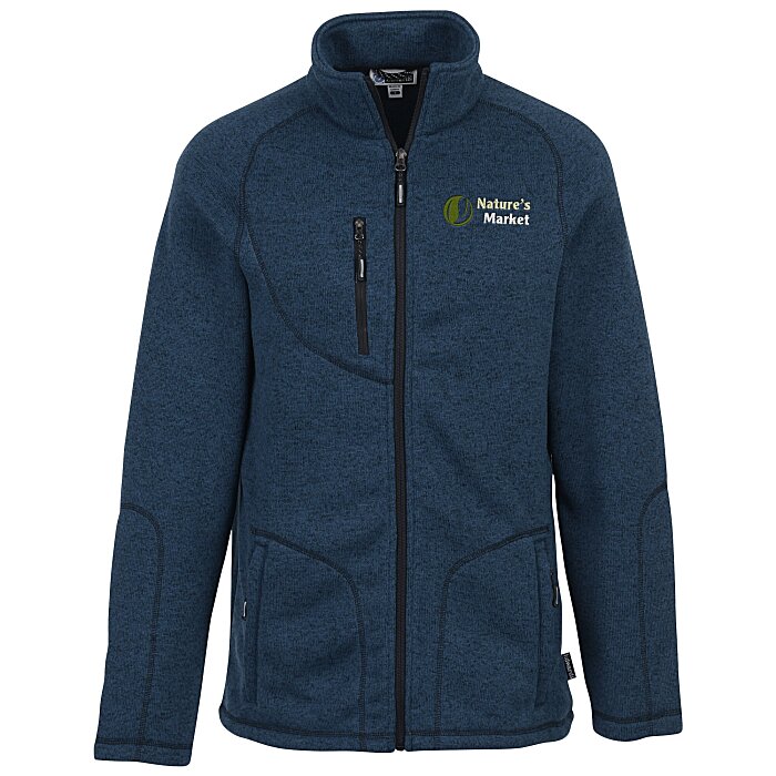 Custom Sweater Knit Fleece Jacket - Men's
