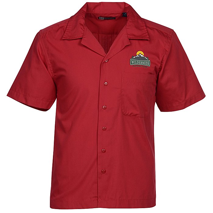 Custom Stain Resist Poplin Camp Shirt - Men's