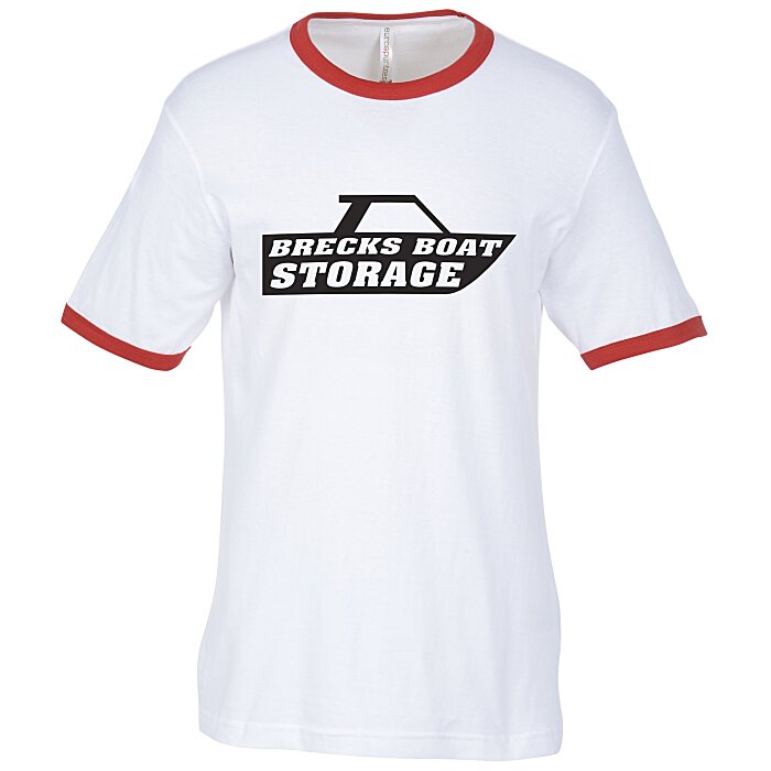 Custom Euro Spun Ringer Tee - White