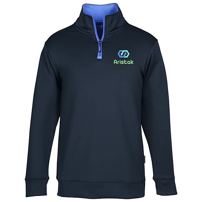 Custom Contrast Zipper Performance 1/4-Zip Pullover