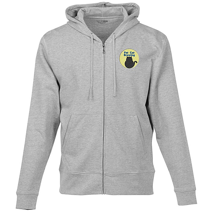 Custom Fortuna Cotton Full-Zip Hoodie - Men's