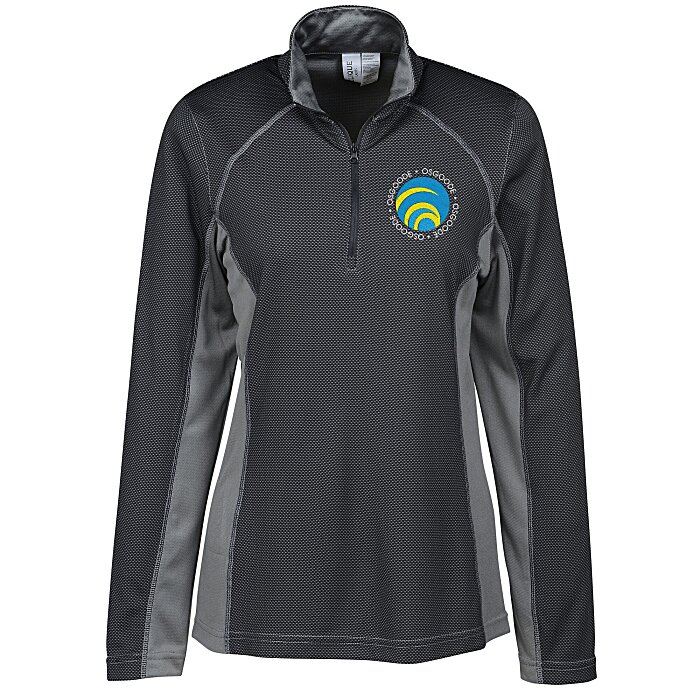 Custom Clique Ice Colourblock 1/2-Zip Pullover - Ladies'
