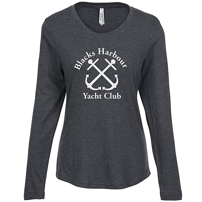 Custom Euro Spun Cotton LS T-Shirt - Ladies' - Screen