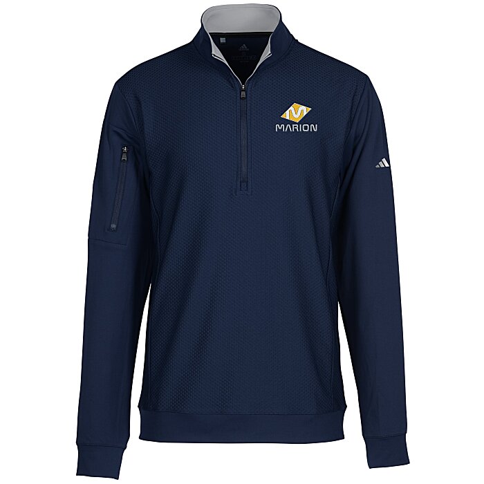 Custom adidas Performance Textured 1/4-Zip Pullover
