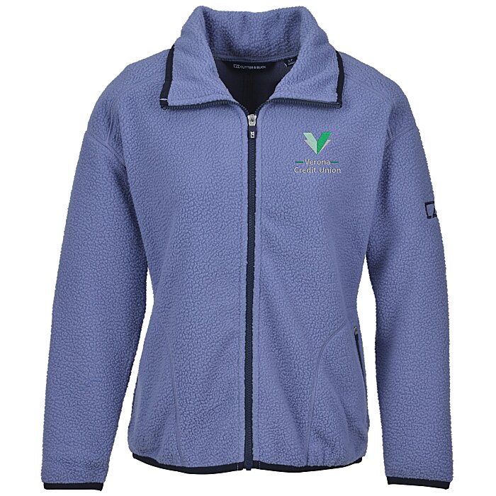 Custom Cutter & Buck Cascade Sherpa Fleece Jacket - Ladies'