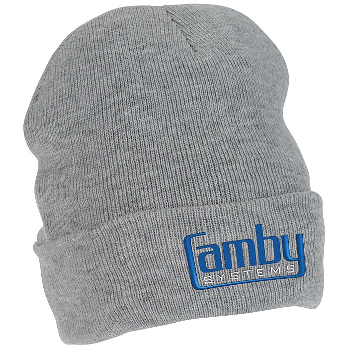 Custom Sherpa Lined Knit Cuff Beanie