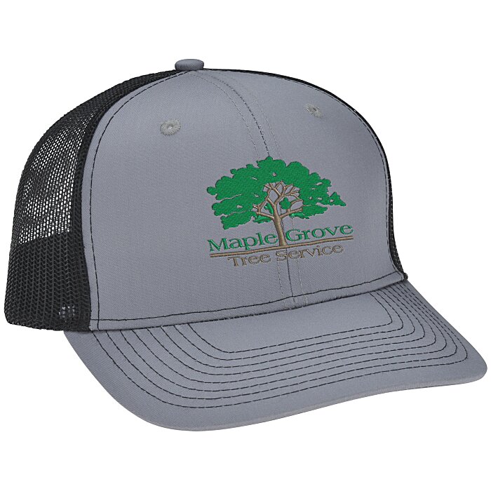 Custom Crofton Snapback Trucker Cap - Embroidered