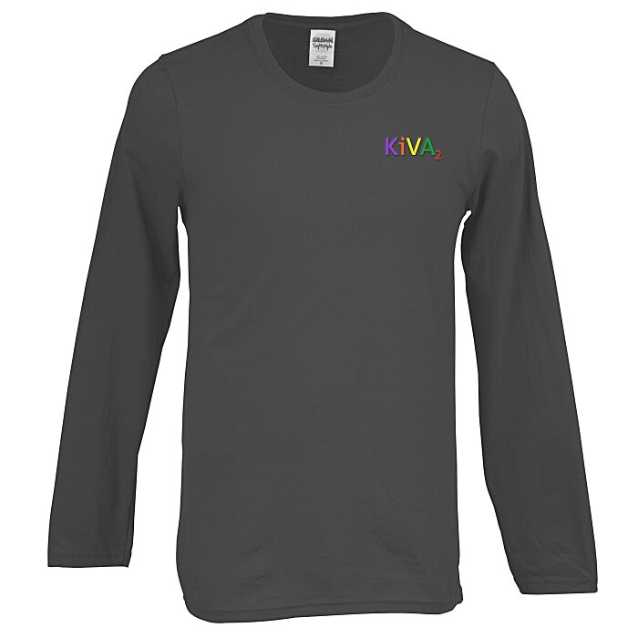 Custom Gildan Softstyle Long Sleeve T-Shirt - Embroidered