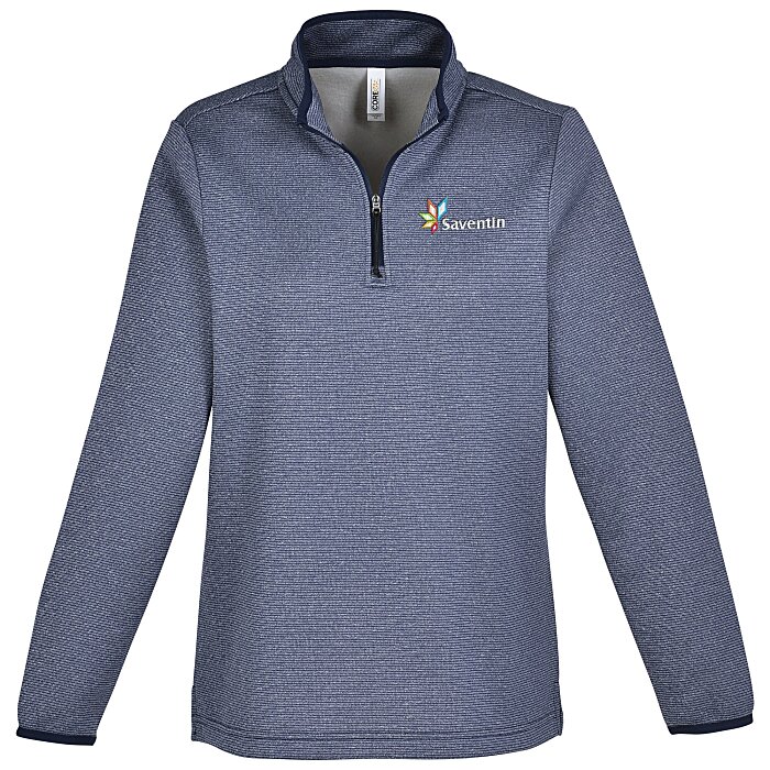Custom Venture Heathered Stripe 1/4-Zip Pullover - Ladies'