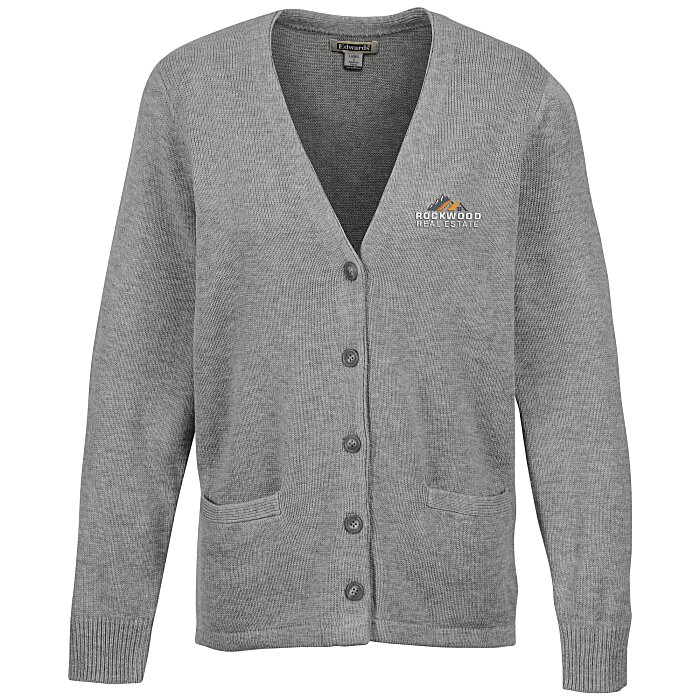 Custom Acrylic V-Neck Cardigan - Ladies'
