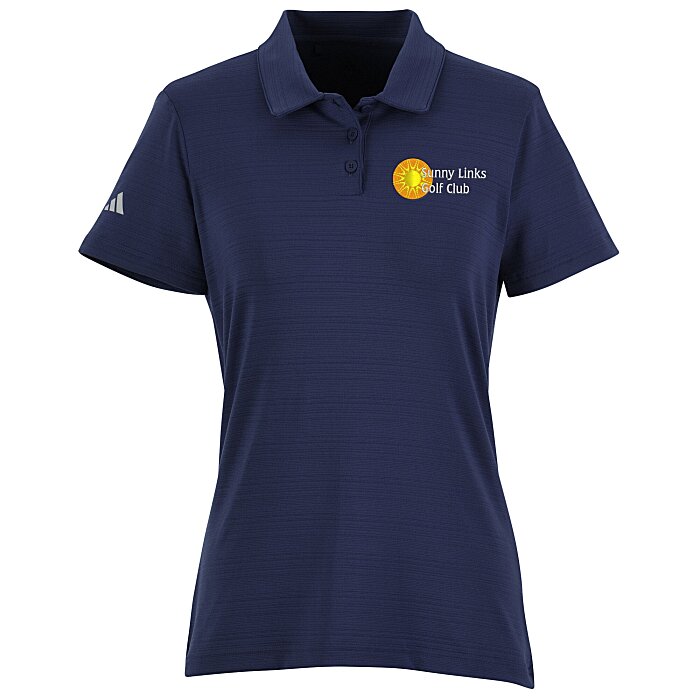 Custom adidas Textured Stripe Polo - Ladies'