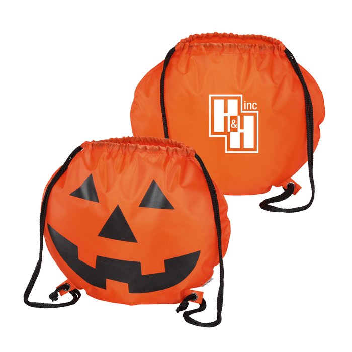 Custom Reflective Pumpkin Drawstring Sportpack