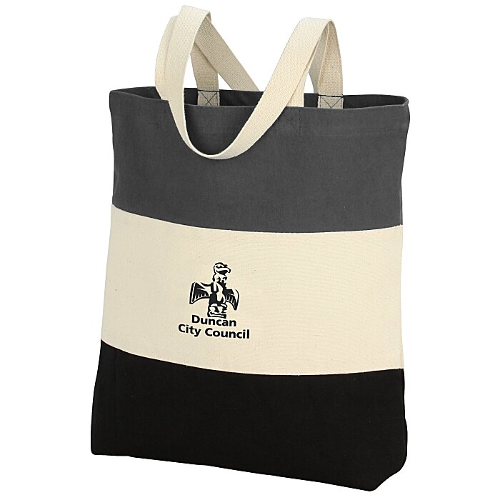 Custom Tri-Colour Cotton Tote - 24 hr