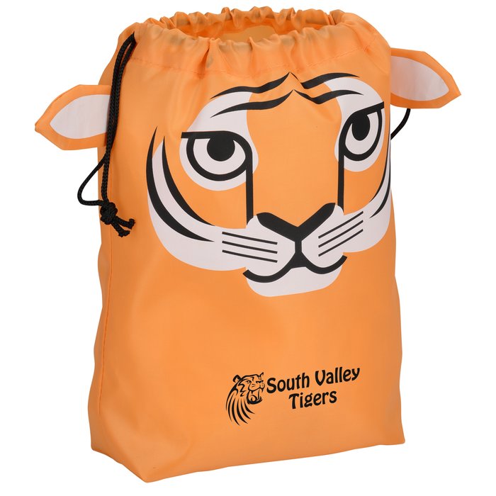 Custom Paws and Claws Drawstring Gift Bag - Tiger