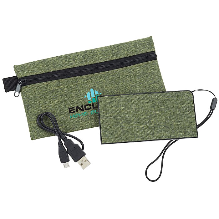 Custom Ridge Line Power Bank with Pouch