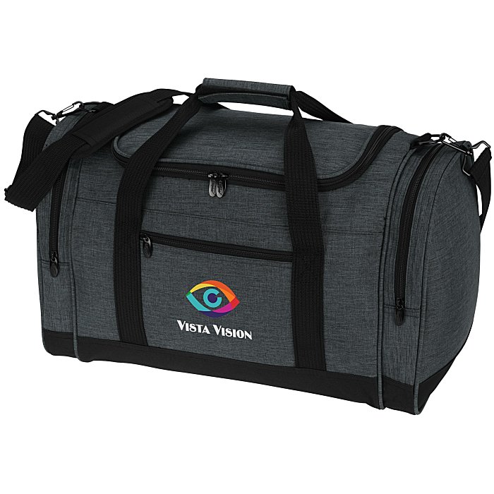 Custom 4imprint Heathered Leisure Duffel - Full Colour