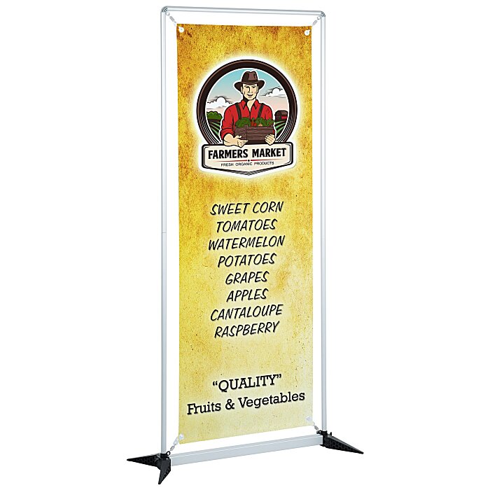 Custom FrameWorx Banner Stand - 27 1/2 inches - Two Sided