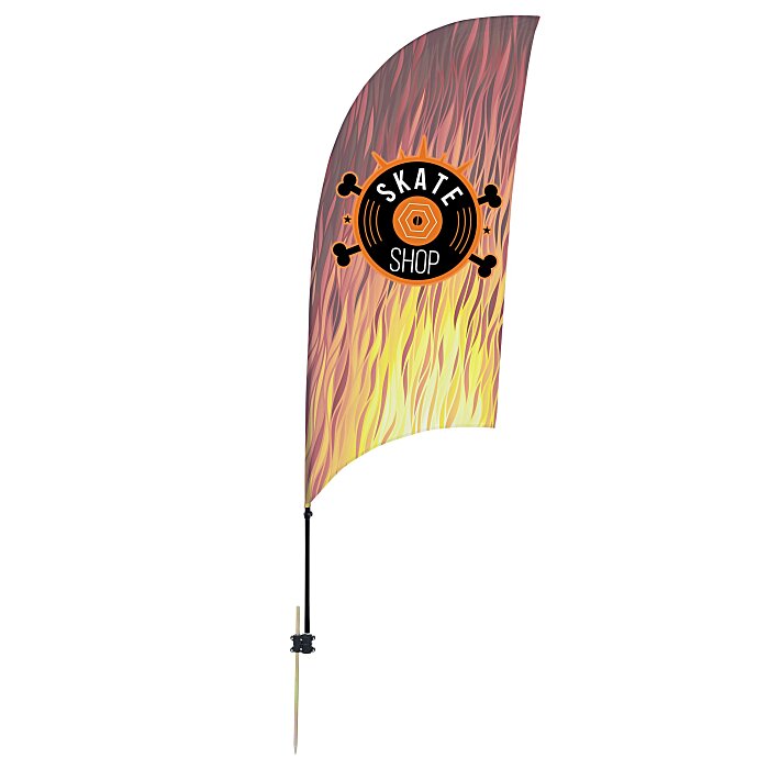 Custom Outdoor Value Razor Sail Sign - 7 1/2 feet - One Sided