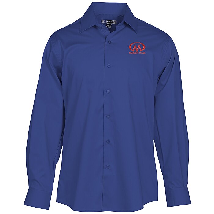 Custom Signature Spread Collar Dress Shirt - Men's