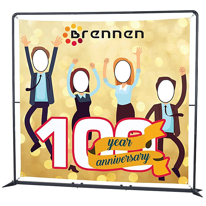 Custom FrameWorx Banner Stand - Four Faces Cut Out