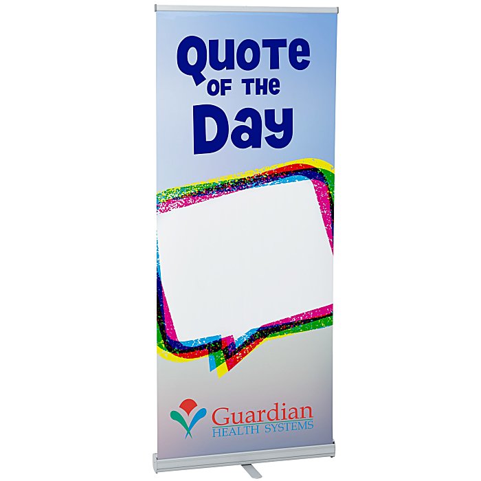 Custom Single Foot Retractable Dry Erase Banner Display - 33 1/2 inches