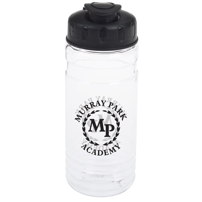 Custom Clear Impact Line Up Bottle with Flip Lid - 20 oz