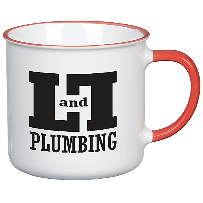 Custom Colour Accent Ceramic Mug - 12 oz.